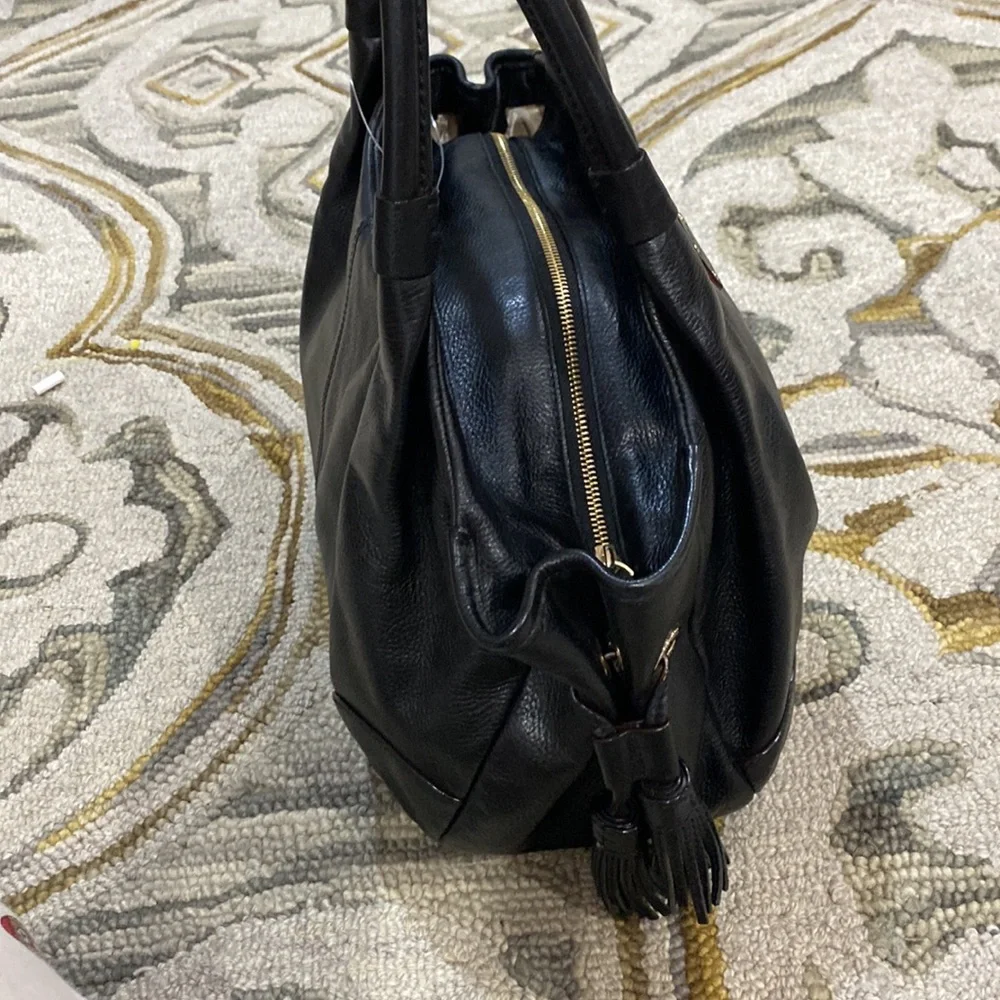 ♠️ Kate spade black leather large satchel bag gorgeous ♠️